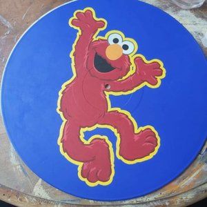 Hand-painted Vinyl Record Painting ~ SESAME STREET ELMO - Framed